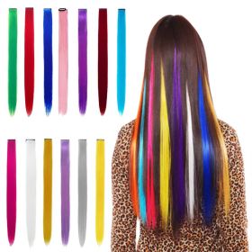 hair13pcs Hair Extension Clips 20 Inch Straight Hair Synthetic Fiber Hairpieces for Party