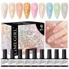 Limegirl Reflective Glitter Gel Nail Polish Set 8ML Cloud Shell Gel Manicure Varnish Semi-Permanent Nail Polish Set