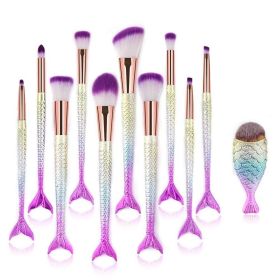 11Pcs Mermaid Make up Brushes set