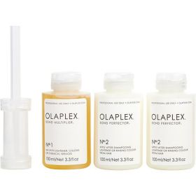 OLAPLEX by Olaplex TRAVELING STYLIST KIT: #1 BOND MULTIPLIER 3.3 OZ + #2 BOND PERFECTOR 2 X 3.3 OZ + 1 DOSING DISPENSER