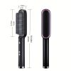2-in-1 Electric Hair Straightener Brush Hot Comb Adjustment Heat Styling Curler Anti-Scald Comb
