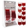 Forfex Replacement Comb Attachments - FXCSX271 - Red by BaBylissPRO for Unisex - 9 Pc Comb