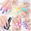 Limegirl 8ml Gel Nail Polish Set with Base Coat Top Coat Pink Glitter Semi-Permanent UV Led Gel Varnish Soaking Nail Polish Tool Set