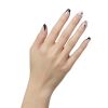 KISS imPRESS 'For the Night' Press-On Nails, Black Tip, Medium Length, Coffin Shape, 33 Ct.