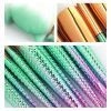11Pcs Mermaid Makeup Brush Face Eyebrow Lip Eyeliner Brush Green Gold Tool Set