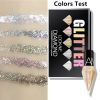 Glitter Liquid Eyeliner Colorful Set,5 Colors Metallic Shimmer White Silver Gold Diamond Eye Liner
