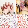 6 Sheets Self-Adhesive Multicolor Flowers Nail Stickers DIY Nail Art Decals Decorations Nail Decals