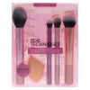 Everyday Essential Set by Real Techniques for Women - 5 Pc Blush Brush - 400, Miracle Complexion Sponge, Deluxe Crease Brush - 300