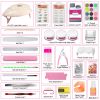 Full Acrylic Powder Set, 15ml Gel Manicure Kit With And 6W LED Light For Nail Extension DIY Complete Starter Kit