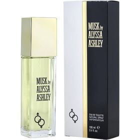 ALYSSA ASHLEY MUSK by Alyssa Ashley (Scent: Geranium, Rose, Musk, Oak Moss, Iris, Option: WOMEN, size: 3.4 OZ)