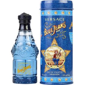 BLUE JEANS by Gianni Versace (Scent: Bergamot, Anise, Basil, Brazilian Rosewood, Citruses, Juniper, Sage, Geranium, Jasmine, Rose, Lavender, Lily of the Valley, Fir, Heliotrope, Carnation, Patchouli, Cedar, Amber, Vetiver, Tonka Bean, Vanilla, Sandalwood, Musk, Iris, Option: MEN, size: 2.5 OZ)