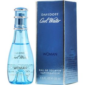 COOL WATER by Davidoff (Scent: Melon, Lily, Calone, Lotus, Black Currant, Lemon, Quince, Pineapple, Lily of the Valley, Water Lily, Rose, Jasmine, Lotus, Hawthorn, Honey, Raspberry, Musk, Vetiver, Sandalwood, Peach, Vanilla, Violet Root, Blackberry, Option: WOMEN, size: 1 OZ)