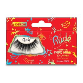 RUDE Essential Faux Mink Deluxe 3D Lashes (Color: Heroine)